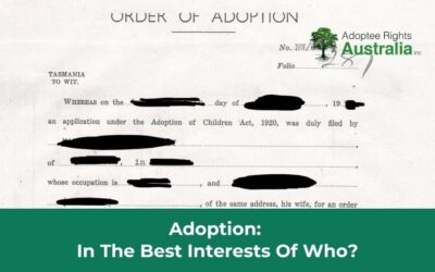 Adoption: In The Best Interests Of Who?